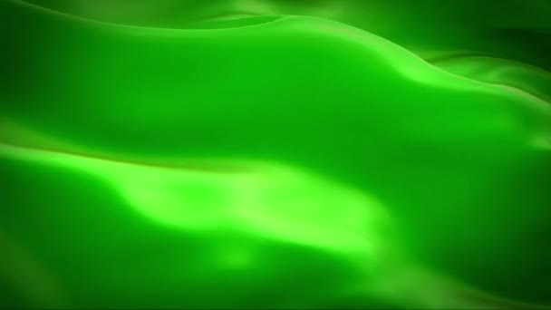 Bandiera Colore Verde Scuro Chiaro Sventola Nel Vento Full Alta — Video Stock