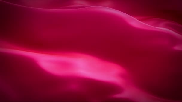 Drapeau de couleur rouge clair agitant le vent. 4K haute résolution Full HD. Animation en boucle sans couture Présentation vidéo en gros plan .