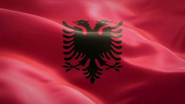 Bandera Albania Ondeando Viento Diseño Banderas Waving Símbolo Nacional Canadá —  Fotos de Stock