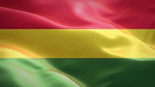 Flag of Bolivia waving in the wind. 3D Waving flag design. The national symbol of Canada, 3D rendering.