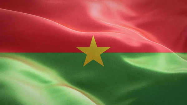 Bandeira Burkina Faso Acenando Vento Acenando Design Bandeira Símbolo Nacional — Fotografia de Stock