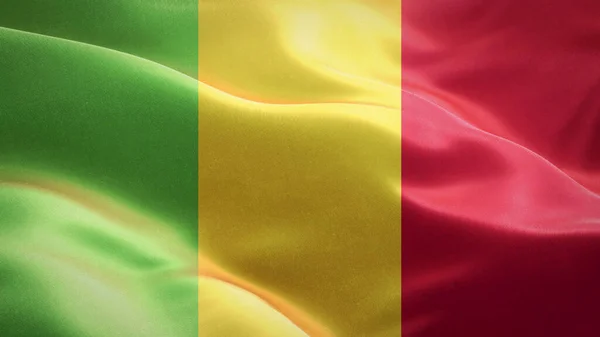 Flaga Mali Machająca Wietrze Projektowanie Flagi Narodowy Symbol Kanady Renderowanie — Zdjęcie stockowe