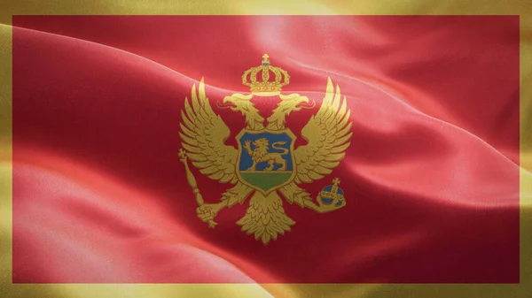 Flag of Montenegro waving in the wind. 3D Waving flag design. The national symbol of Canada, 3D rendering.