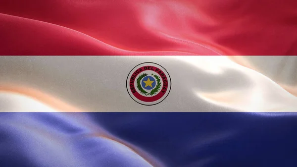 Bandeira Paraguai Acenando Vento Acenando Design Bandeira Símbolo Nacional Paraguai — Fotografia de Stock