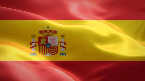 Bandera España Ondeando Viento Diseño Banderas Waving Símbolo Nacional España —  Fotos de Stock