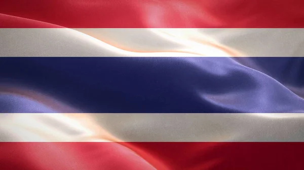 Bandera Tailandia Ondeando Viento Diseño Banderas Waving Símbolo Nacional Tailandia — Foto de Stock