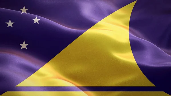 Drapeau Tokelau Agitant Dans Vent Drapeau Agitant Design Symbole National — Photo