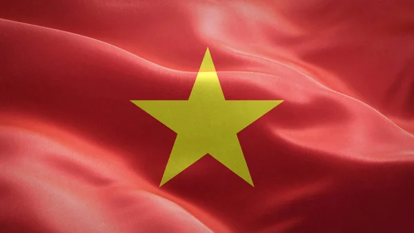 Bandera Vietnam Ondeando Viento Diseño Banderas Waving Símbolo Nacional Vietnam — Foto de Stock