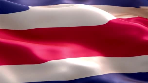 Drapeau Costa Rica Agitant Vent Haute Résolution Full Vidéo Boucle — Video