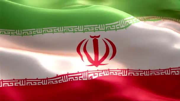 Drapeau de l'Iran agitant le vent. 4K haute résolution Full HD. Boucle vidéo du drapeau international de l'Iran .