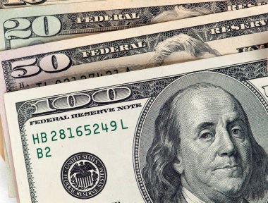 Money Closeup of a Hundred Dollar Bill clipart