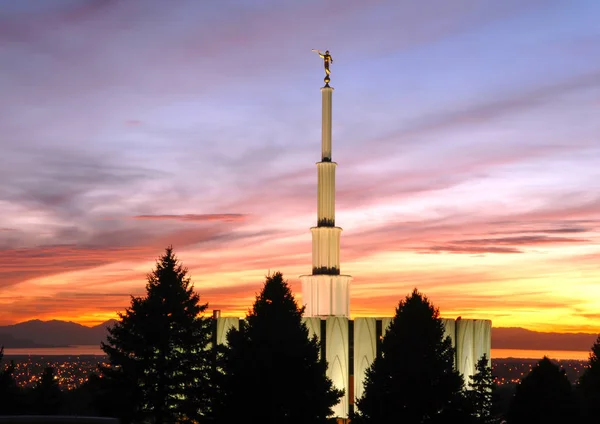 Provo Utah Temple at Sunset — Stock Photo, Image