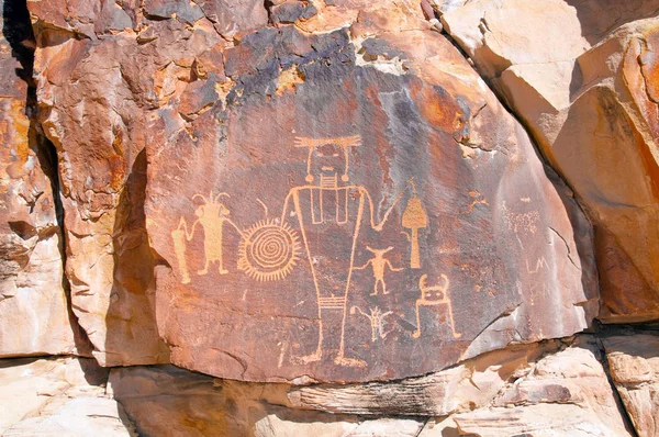 Petroglifo al monumento nazionale dei dinosauri Immagini Stock Royalty Free