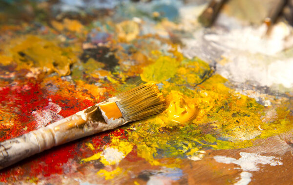 Масло кисти абстрактный фон
