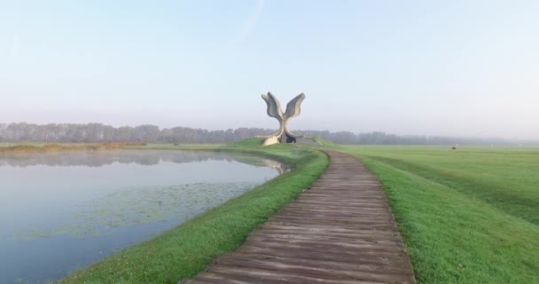 Jasenovac Croazia Novembre 2019 Nelle Immediate Vicinanze Dell Campo Concentramento — Video Stock