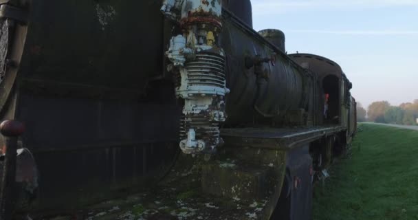 Jasenovac Croazia Novembre 2019 Treno Nelle Immediate Vicinanze Dell Campo — Video Stock