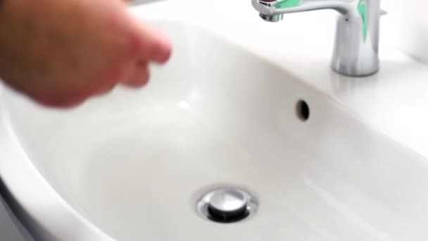 Handen Wassen Handwas Grondig Wassen Van Handen Gootsteen Vingers Goed — Stockvideo