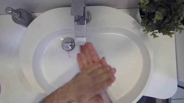 Wash Your Hands Hand Wash Thorough Washing Hands Home Sink — Stock Video