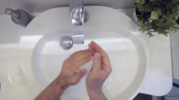 Lavarsi Mani Lavarsi Mani Lavaggio Accurato Delle Mani Nel Lavandino — Video Stock