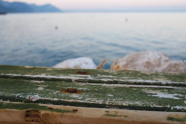 Resumo Fundo Com Foco Seletivo Tábuas Madeira Lugar Para Texto — Fotografia de Stock