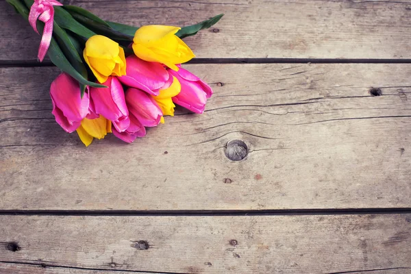 Bunch of  fresh spring tulips — Stock Photo, Image