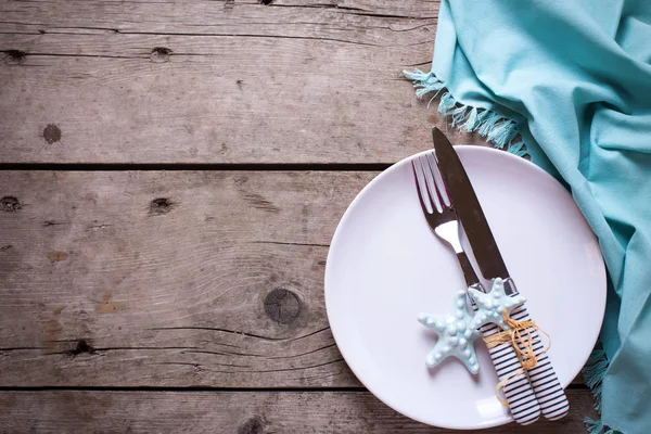 Marine theme table setting — Stock Photo, Image