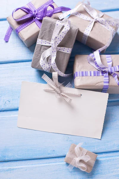 Gift boxes with presents — Stock Photo, Image
