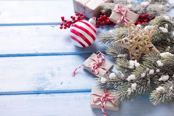 Frontera de regalos de Navidad —  Fotos de Stock