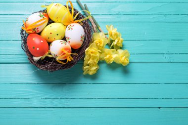 Paskalya arka plan. Seçici odak 