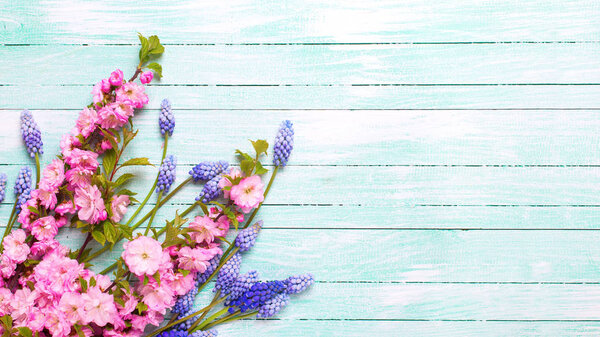 Background with spring flowers.