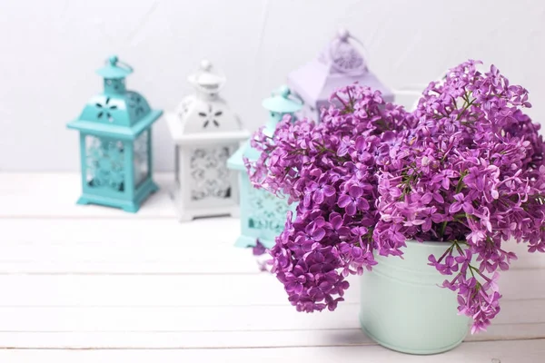 Eflatun çiçekler kompozisyon. 