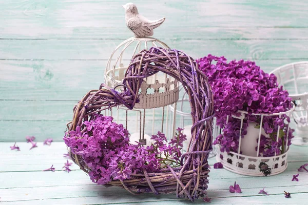 Violette lila Blüten Zusammensetzung. — Stockfoto