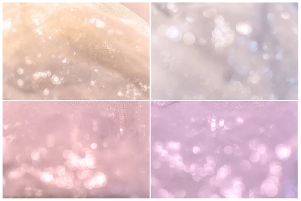 Bir dizi parlak bokeh arka planı. Soyut duvar kağıdı