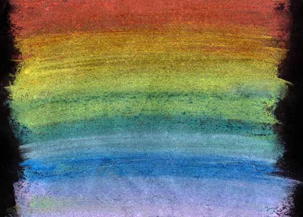 Färgglada regnbåge krita pastell bakgrund eller mjuk pastell. Handdragen regnbågsgradient, grov konsistens — Stockfoto