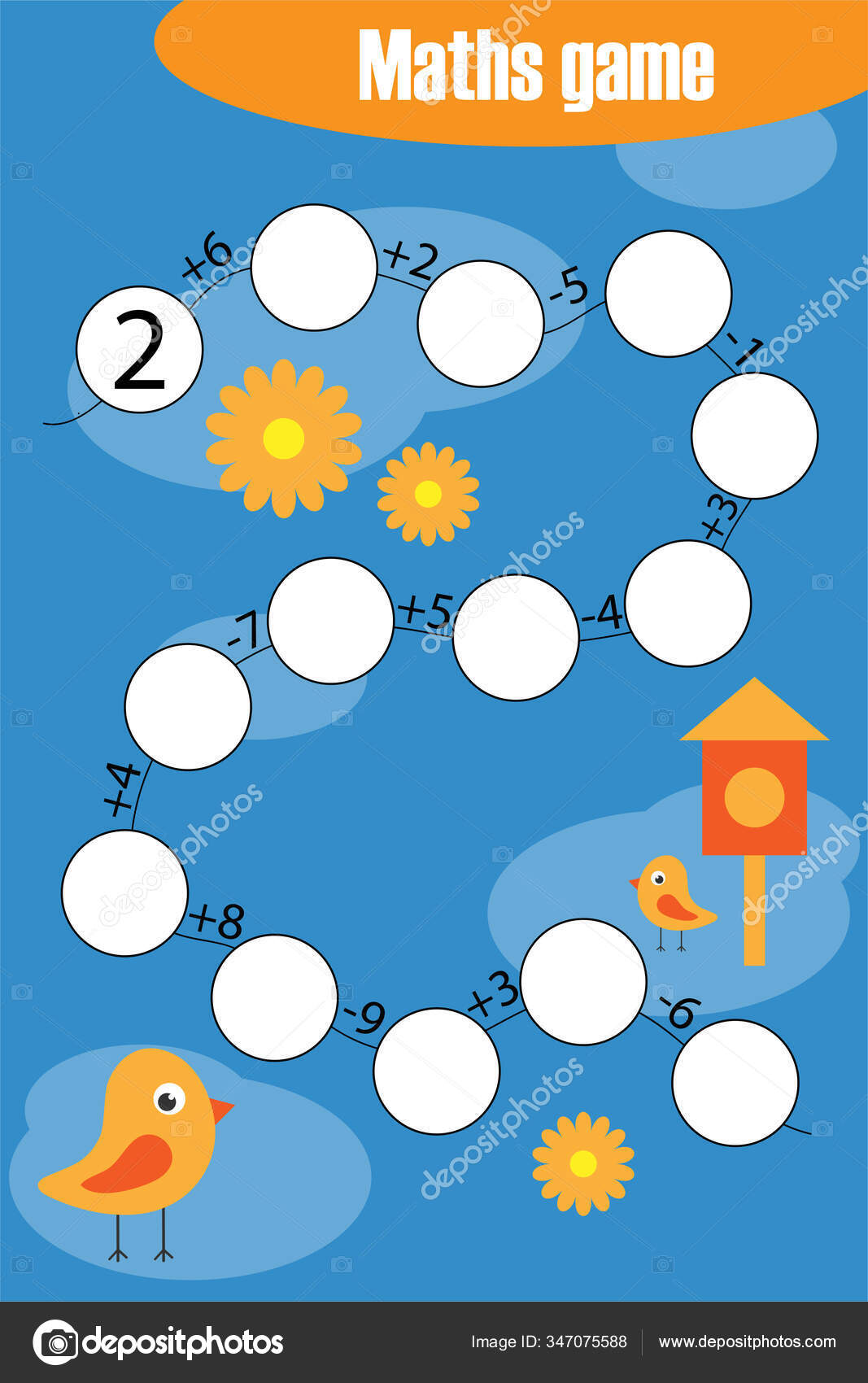 Jogo de matemática com imagens para crianças, jogo de educação de nível  fácil para crianças pré-escolares.