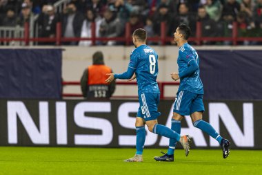 Moskova, Rusya -, 06.11.2019: Uefa Şampiyonlar Ligi maçı Rzd Arena, Lokomotiv (Moskova) Juventus (Torino))