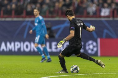 Moskova, Rusya -, 06.11.2019: Uefa Şampiyonlar Ligi maçı Rzd Arena, Lokomotiv (Moskova) Juventus (Torino))