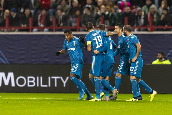 Moskou Rusland 2019 Uefa Champions League Wedstrijd Rzd Arena Lokomotiv — Stockfoto