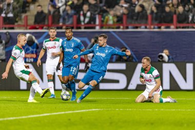 Moskova, Rusya -, 06.11.2019: Uefa Şampiyonlar Ligi maçı Rzd Arena, Lokomotiv (Moskova) Juventus (Torino))