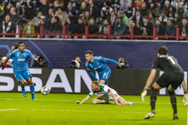 Moskova, Rusya -, 06.11.2019: Uefa Şampiyonlar Ligi maçı Rzd Arena, Lokomotiv (Moskova) Juventus (Torino))