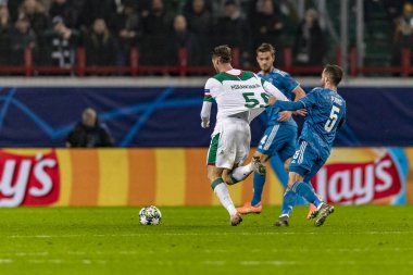 Moskova, Rusya -, 06.11.2019: Uefa Şampiyonlar Ligi maçı Rzd Arena, Lokomotiv (Moskova) Juventus (Torino))
