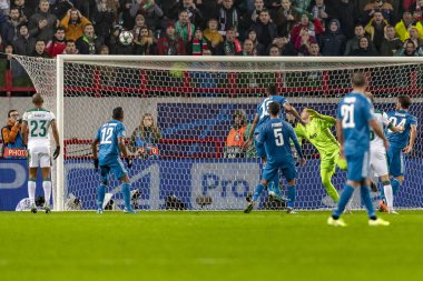 Moskova, Rusya -, 06.11.2019: Uefa Şampiyonlar Ligi maçı Rzd Arena, Lokomotiv (Moskova) Juventus (Torino))