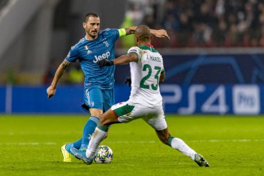 Moskova, Rusya -, 06.11.2019: Uefa Şampiyonlar Ligi maçı Rzd Arena, Lokomotiv (Moskova) Juventus (Torino))