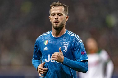 Moskova, Rusya -, 06.11.2019: Uefa Şampiyonlar Ligi maçı Rzd Arena, Lokomotiv (Moskova) Juventus (Torino))