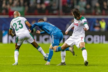 Moskova, Rusya -, 06.11.2019: Uefa Şampiyonlar Ligi maçı Rzd Arena, Lokomotiv (Moskova) Juventus (Torino))