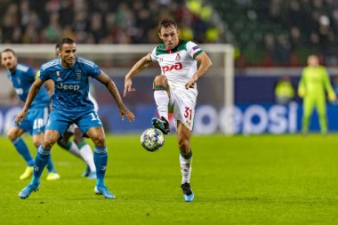 Moskova, Rusya -, 06.11.2019: Uefa Şampiyonlar Ligi maçı Rzd Arena, Lokomotiv (Moskova) Juventus (Torino))