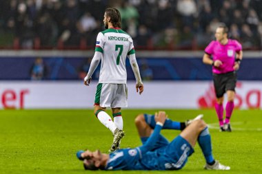 Moskova, Rusya -, 06.11.2019: Uefa Şampiyonlar Ligi maçı Rzd Arena, Lokomotiv (Moskova) Juventus (Torino))