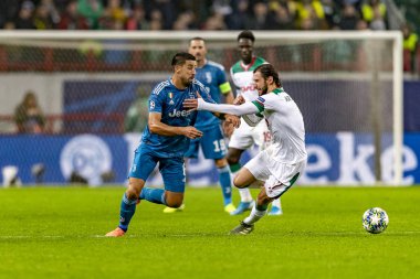 Moskova, Rusya -, 06.11.2019: Uefa Şampiyonlar Ligi maçı Rzd Arena, Lokomotiv (Moskova) Juventus (Torino))