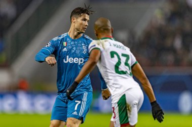 Moskova, Rusya -, 06.11.2019: Uefa Şampiyonlar Ligi maçı Rzd Arena, Lokomotiv (Moskova) Juventus (Torino))
