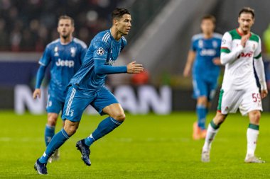 Moskova, Rusya -, 06.11.2019: Uefa Şampiyonlar Ligi maçı Rzd Arena, Lokomotiv (Moskova) Juventus (Torino))